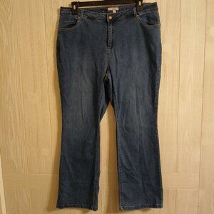 Woman Within Women's Size 20W Blue Jeans Bootcut High-Rise Fit 49-1749-8